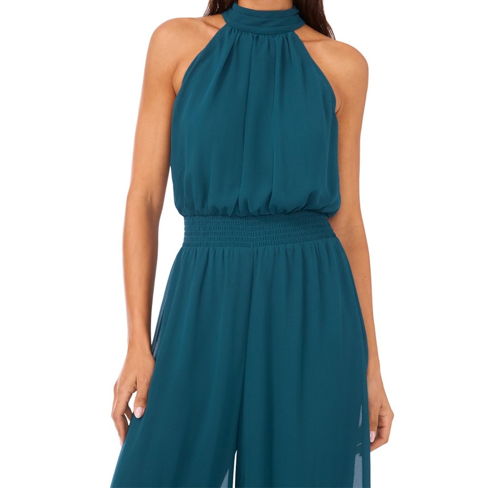Vince Camuto Women's Halter Tie-Back Wide-Leg Jumpsuit - Picture 2 of 3